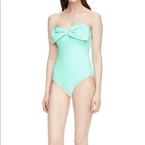 Tiffany blue bow bandeau suit